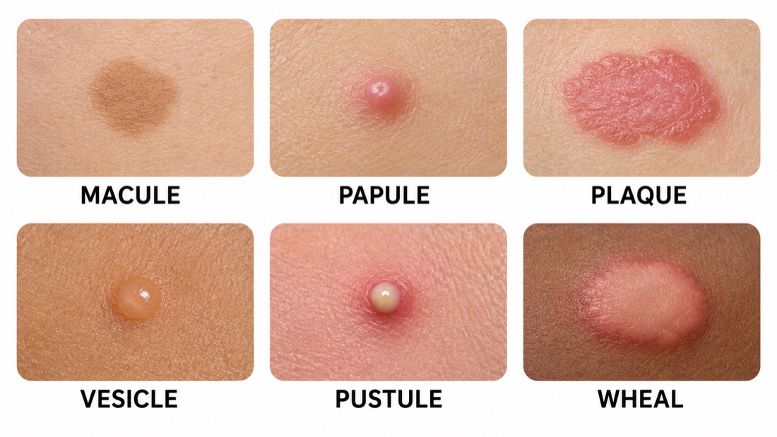 The six primary lesions the size rules are applied to. Slide 9.